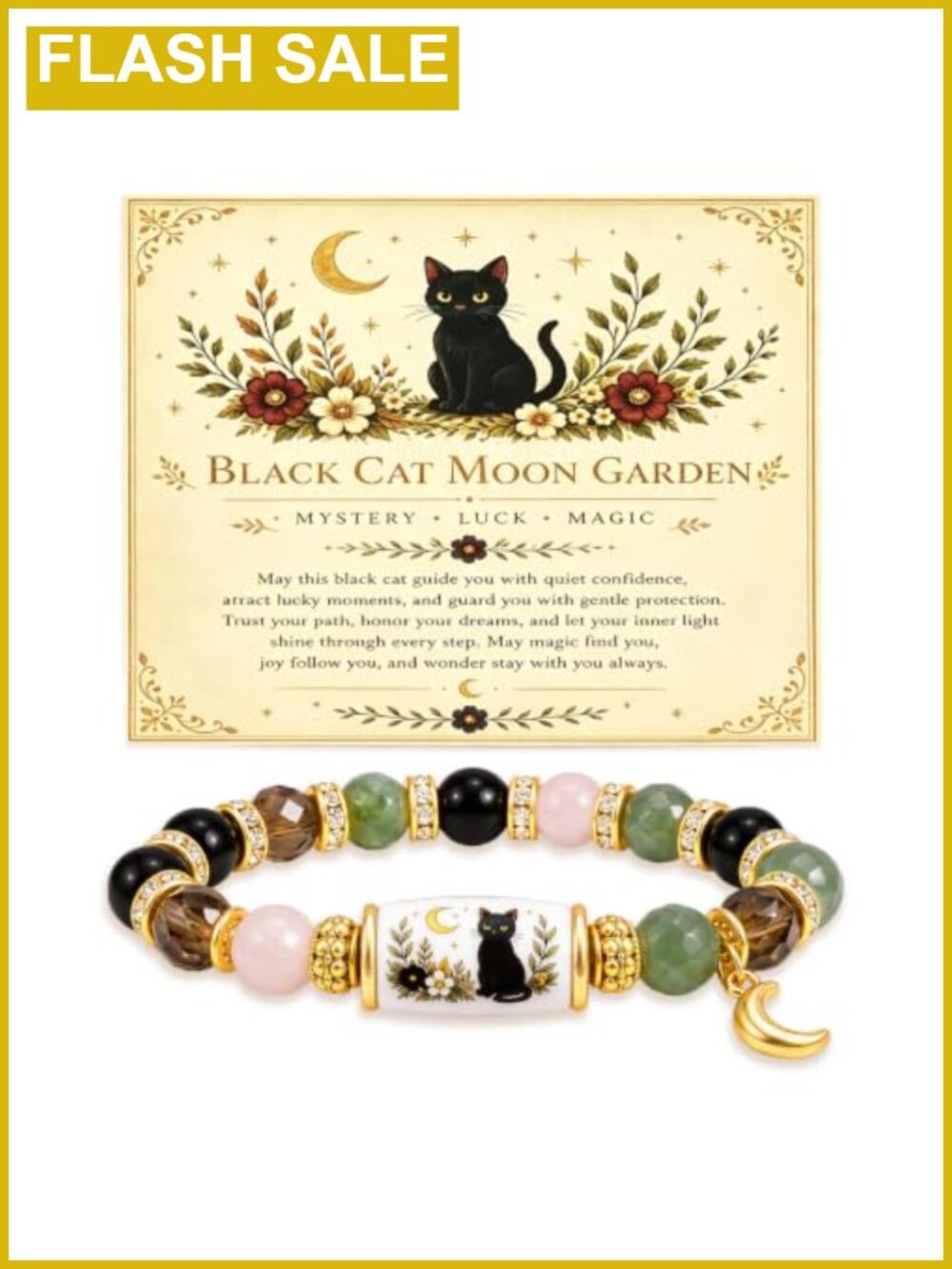 Halloween Stretch Bracelet Beaded Charm Cat Bat Ghost Spider Acrylic